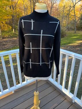Metric Knits XL black high neck sweater.